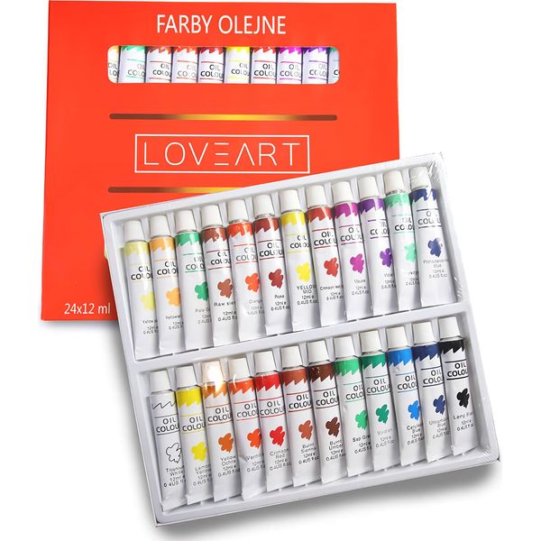 Loveart Set Di Colori Ad Olio 24 Tubi X 12 Ml Set Di Colori Ad Olio Colori Per Artisti Ad Olio-image
