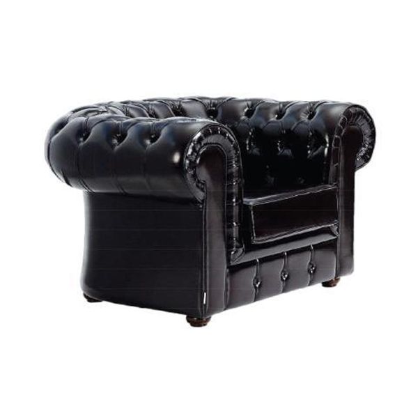 Divano Chesterfield Design Poltrona Divano Imbottito Divano In Pelle Di Lusso A 1 Posto-image