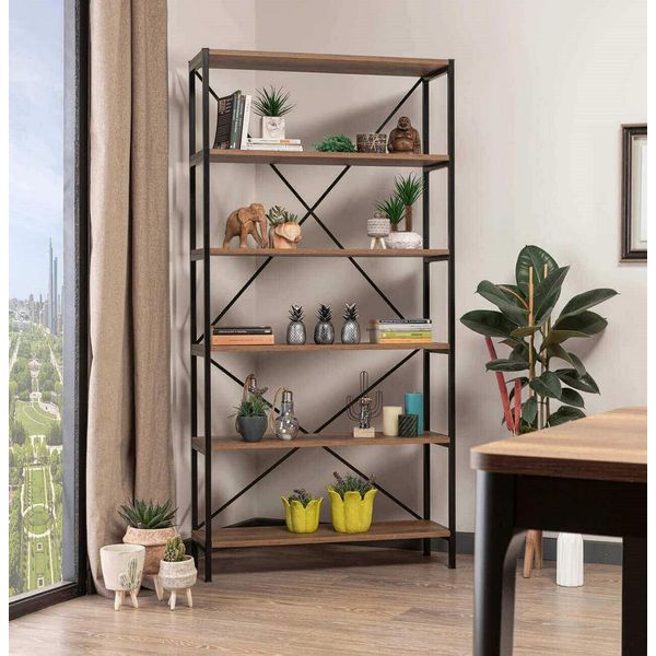Libreria Da Soggiorno In Legno Arredamento Moderno Scaffali Scaffali Mobili In Legno-image