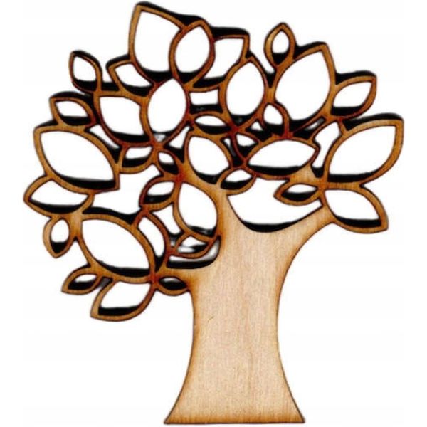 Ornamento In Legno Di Compensato - Albero-image