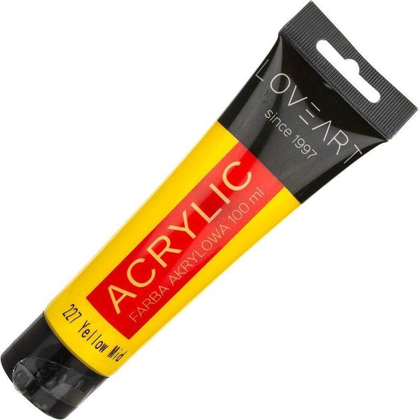 Loveart 100ML Colore Acrilico Per Artisti Pittura, Giallo Medio 227 - Giallo-image