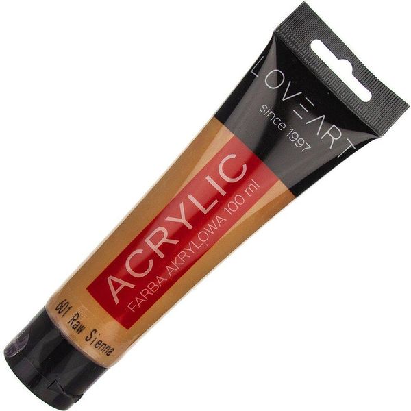 Loveart 100ML Pittura Acrilica Per Artisti, Terra Di Siena Grezza 601 - Marrone Chiaro-image