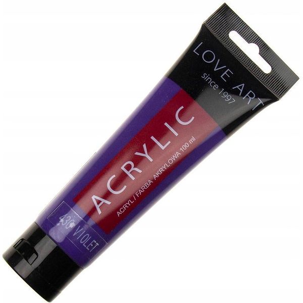 Loveart 100ML Colore Acrilico Per Artisti Pittura - Viola 430 - Viola-image
