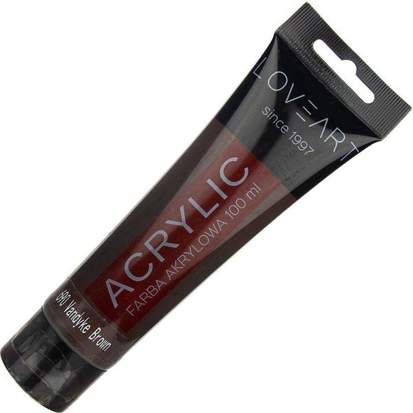 Loveart 100ML Colore Acrilico Per Artisti Pittura, Vandyke Marrone 690 - Marrone Scuro-image