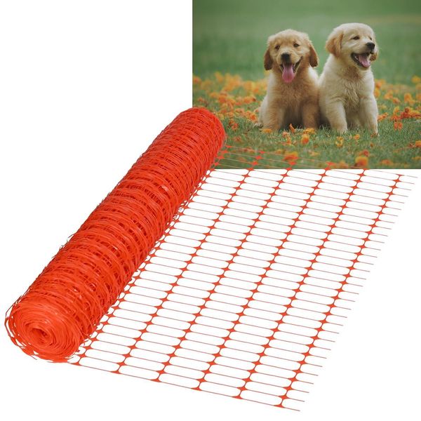 Yuenfong 30M Barriera Recinto Pascolo Rete Di Sicurezza In Plastica Pe Recinto Cane Recinzione Di Avvertimento Costruzione Recinto Gioco Recinzione Rete Di Sicurezza Per La Famiglia (Arancione)-image