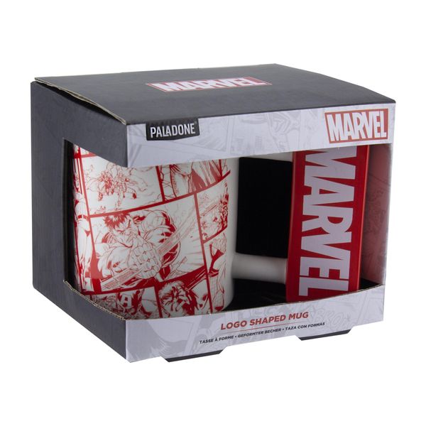 Tazza A Forma Di Logo Marvel Paladone - Merchandise Con Licenza Ufficiale, Multicolore-image