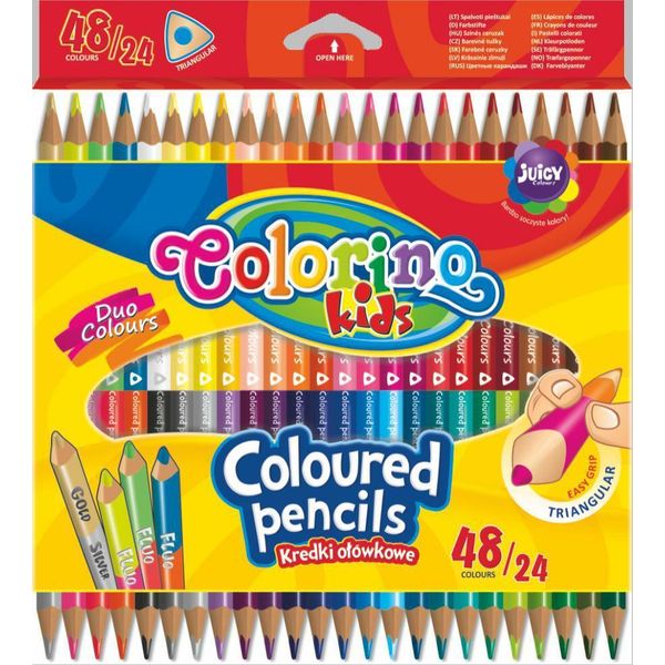 Matite Triangolari Bicolori 24 Pz /48 Colori Colorino-image