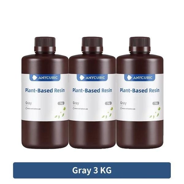 Resina Per Stampanti 3D, Compatibilità 405Nm, Resina Eco Solubile In Acqua, Grigio Eco 3 Kg-image