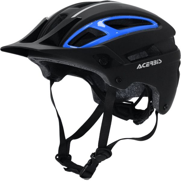 Casco Mtb Acerbis Doublep Colore: Nero/Blu, Taglia: S/M (52-58)-image