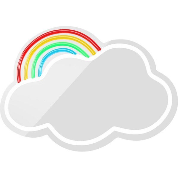 Forever Light Luce Decorativa Al Neon Led Con Specchio Wall Art Decorazione Murale Cloud-image