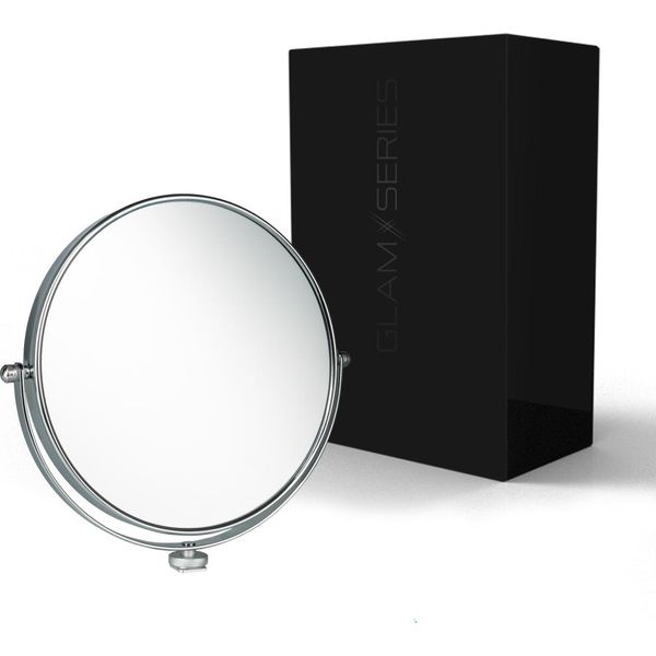 Specchio Glamseries Glamluminater, Specchio Per Il Trucco Con Rotazione A 360° Per L'aggiunta Del Braccio, Specchio Cosmetico Con Doppio Ingrandimento Per Luce Led-image