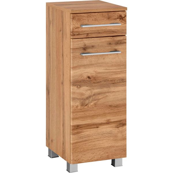 Unterschrank Welltime "Soria", Braun (Eichefarben, Eichefarben), B:30Cm H:84Cm T:35Cm, SchräNke, Unterschrank-image