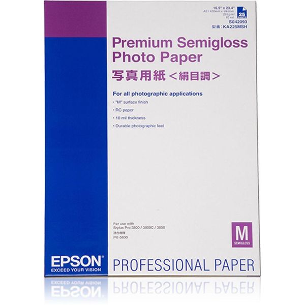 Epson Premium Semigloss Photo Paper Carta Fotografica A2 Semi Lucida-image