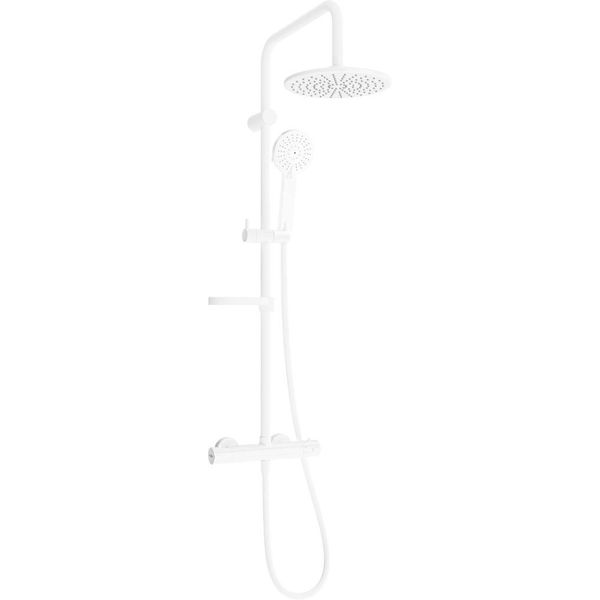 Mexen KX40 Set Doccia Esterno Con Soffione E Miscelatore Termostatico, Bianco - 771504091-20-image
