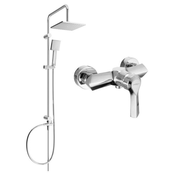 Mexen Tord Set Doccia Esterno Con Soffione E Miscelatore Doccia Sabre, Cromo - 72140200-00-image