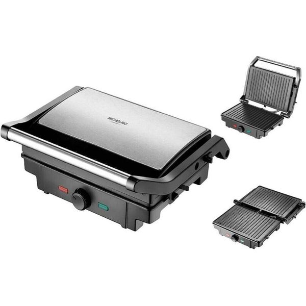 Griglia A Contatto Michelino - 25,5X18 Cm, 1600 Watt Per Grigliate Versatili-image