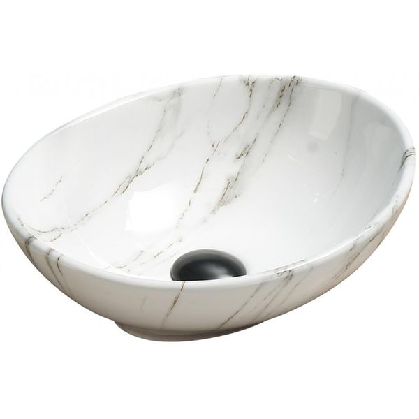 Mexen Elza Lavabo Da Appoggio 40 X 33 Cm, Bianco Pietra - 21014091-image