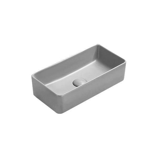 Mexen Nadia Lavabo Da Appoggio 46 X 23 Cm, Grigio Chiaro Opaco - 21614661-image