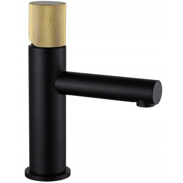 Mexen Elba One Rubinetteria Lavabo, Nero/Oro - 74101-75-image
