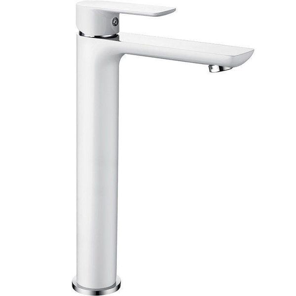 Mexen Alfa Rubinetto Alto Per Lavabo, Bianco/Cromato - 745710-02-image