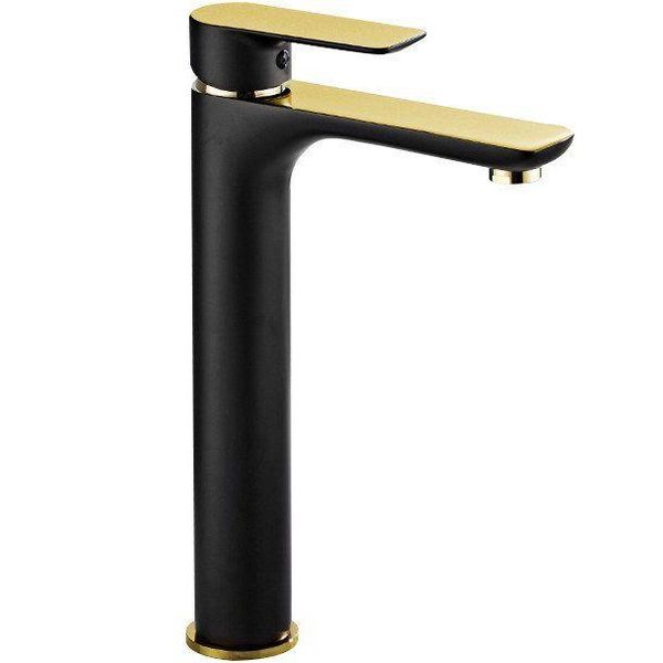 Mexen Alfa Rubinetto Lavabo Alto, Nero/Oro - 745710-75-image