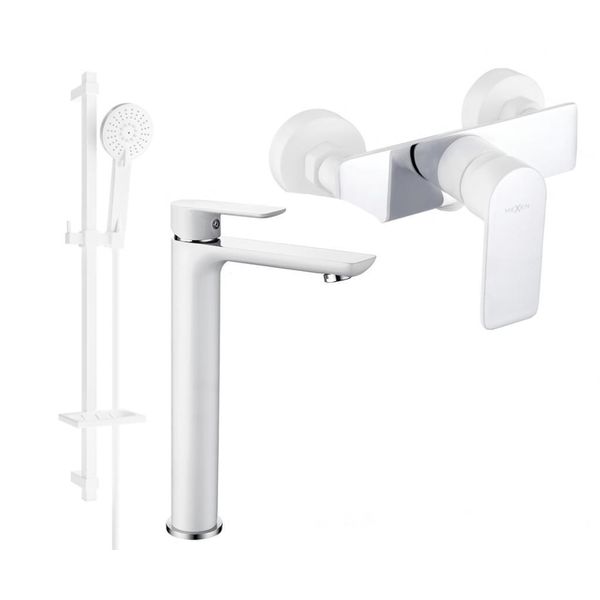 Mexen Alfa DQ40 Set Doccia, Bianco/Cromo - 745714DQ40-02-image
