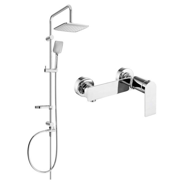 Mexen Sven Set Doccia Esterno Con Soffione E Miscelatore Doccia Zero, Cromo 71140262-00-image