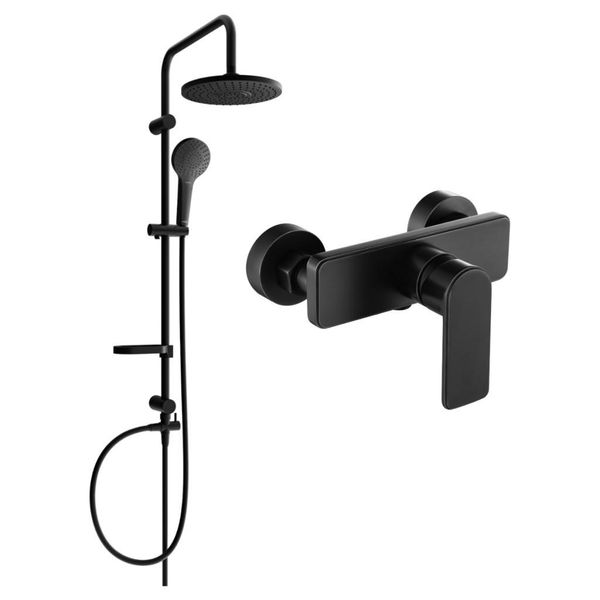 Mexen Erik Set Doccia Esterno Con Soffione E Miscelatore Doccia Cetus, Nero - 744340205-70-image
