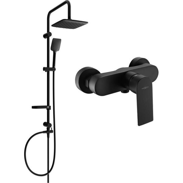 Mexen Sven Set Doccia Esterno Con Soffione E Rubinetto Doccia Royo, Nero - 72240262-70-image