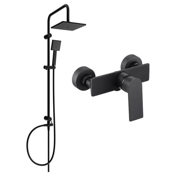 Mexen Tord Set Doccia Esterno Con Soffione E Miscelatore Doccia Alexa, Nero - 71240200-70-image