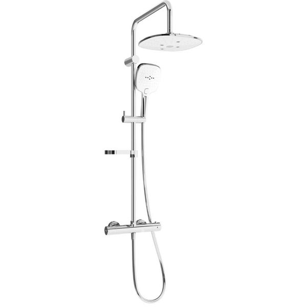 Mexen KX17 Set Doccia Esterno Con Soffione E Miscelatore Termostatico, Cromo/Bianco - 771501791-02-image