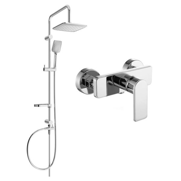 Mexen Sven Set Doccia Esterno Con Soffione E Miscelatore Doccia Cetus, Cromato - 744340262-00-image