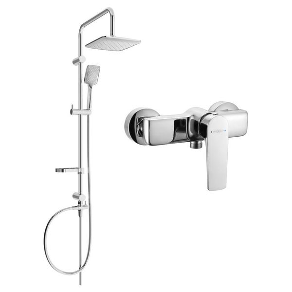 Mexen Sven Set Doccia Esterno Con Soffione E Miscelatore Doccia Lynx, Cromo - 745940262-00-image