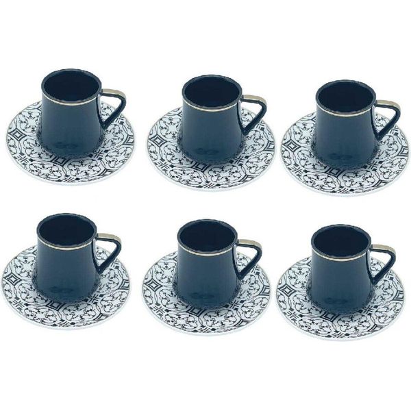 SchäFer Set Moka Da 12 Pezzi 90 Ml - Servizio Caffè Per Moka Ed Espresso Nero-image