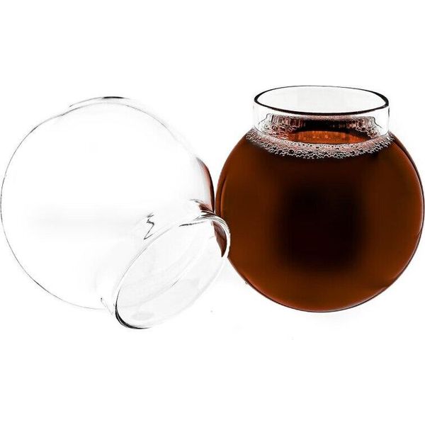 Elegante Set Di 4 Bicchieri Con Design A Bolle D'aria Vetro Borosilicato Resistente Al Calore - 350Ml-image