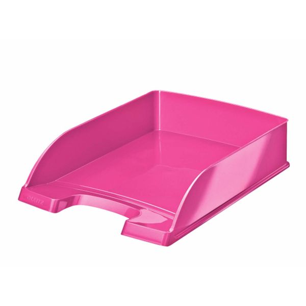 Leitz 5226-30-23 5226 Briefkorb Plus Wow - A4, Polistirolo, Rosa Metallizzato-image
