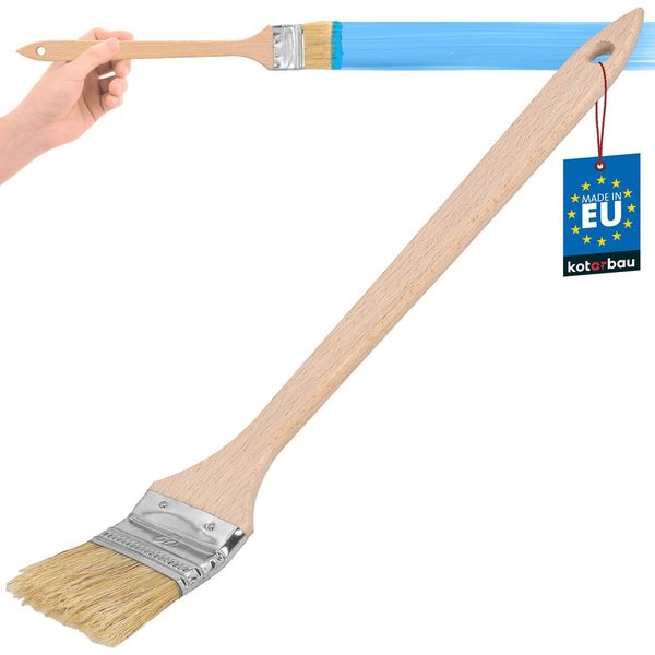 Kotarbau® Spazzola Per Radiatori 50 Mm Spazzola Angolare Spazzola Per Smalti Spazzola Per Verniciatura Spazzola Di Legno Per I Punti Più Difficili Da Raggiungere-image