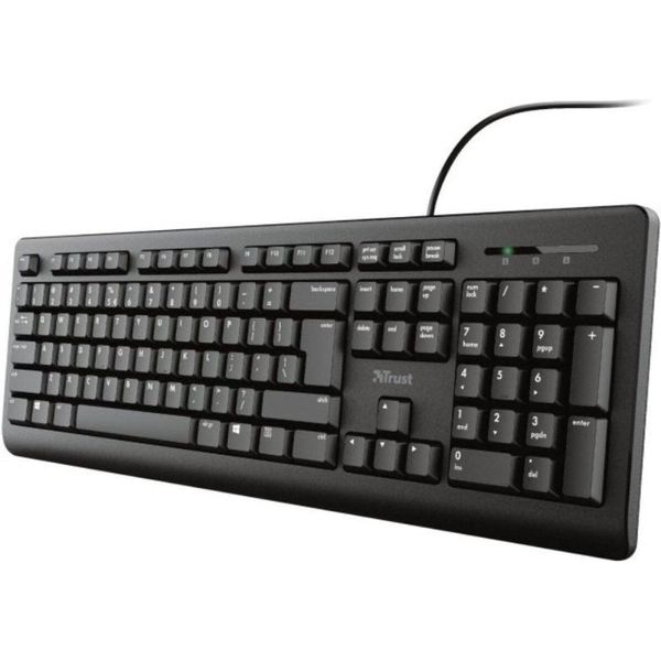 Trust TK-150, Dimensioni Complete (100%), Cavo, Usb, Interruttore A Membrana, Qwerty, Nero-image