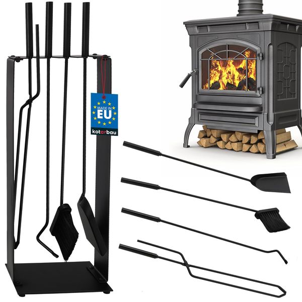 Set Camino Kotarbau® 5 Pezzi In Acciaio Nero Con Supporto-image