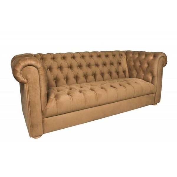 Divano A Tre Posti Imbottito Chesterfield Divano Design Divani In Pelle Divani A 3 Posti-image