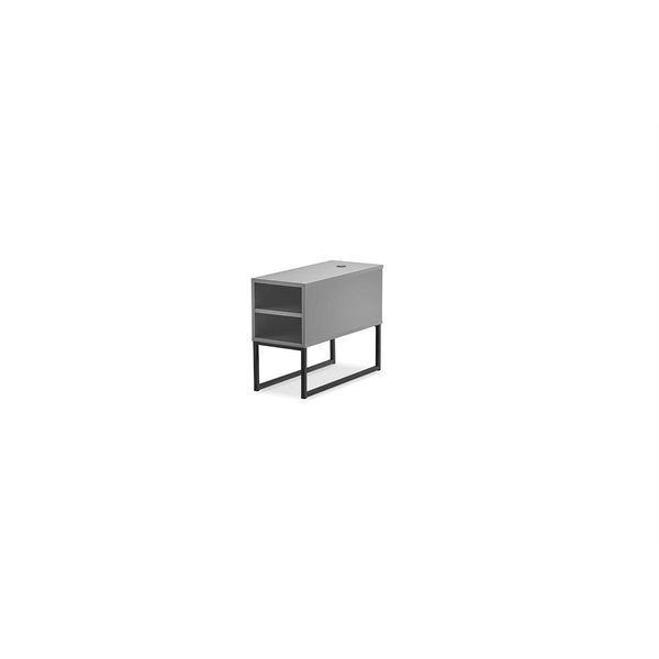 Armadio Per Archiviazione Scaffali Grigio Rettangolare Mobili Per Ufficio Studio Moderno-image