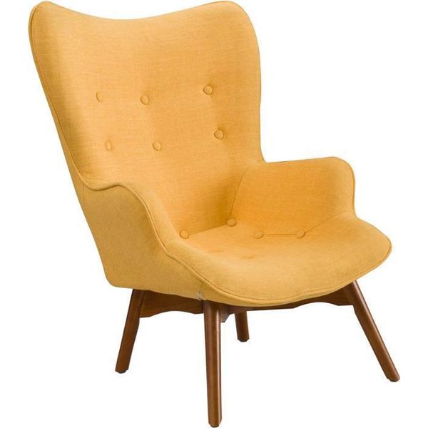 Poltrona Lounge Textile Lounge Design Sesel Poltrona Comfort Arancione Poltrona Relax-image