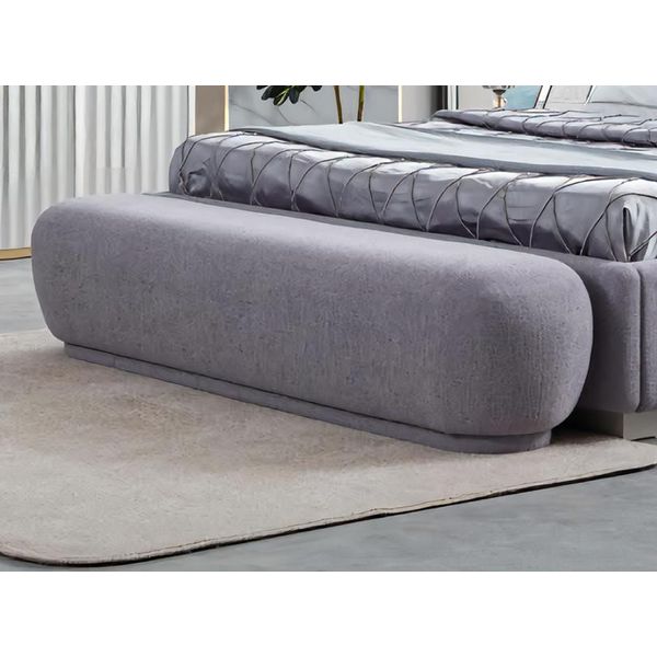 Panca Sgabello Panca Imbottita Ottomana Panca Da Letto Colore Viola Camera Da Letto-image