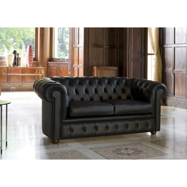 Divano Chesterfield Divano Imbottito Divani Classico 2 Posti Seduta Pelle Schaffhau-image