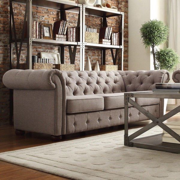Divano Chesterfield Imbottito Divani Classici In Pelle Schaffhau 3 Posti - 279-image