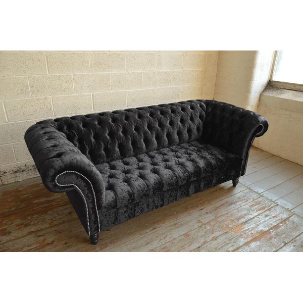 Chesterfield Design Divano Imbottito Di Lusso Set Di Sedili In Pelle Nuovi Divani # 205-image