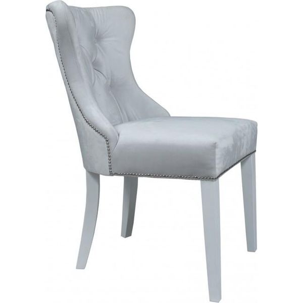 Poltrona Chesterfield Classica Poltrona 1 Posto Rivestimento Tessile Grigio-image