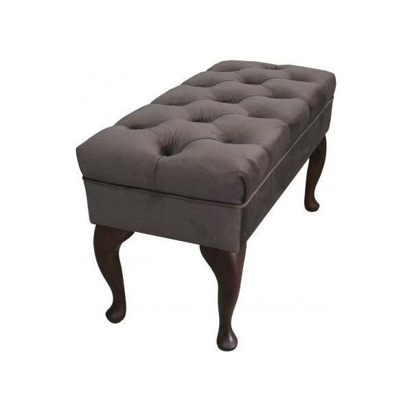 Sgabello Chaise Lounge Poggiapiedi Sgabello Laterale Pouf Panca Chesterfield Nuovo-image