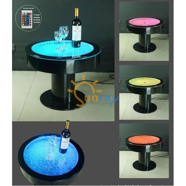 Tavolo Rotondo Bar Tavoli Rotondi Gioco D'acqua Led Illuminato Mobili Led 60 Tavolo Bar-image