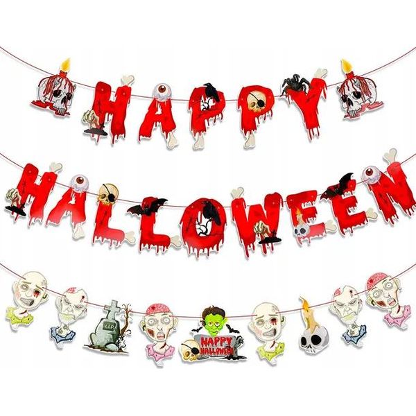 Striscione Di Halloween Appeso Alla Ghirlanda Decorazione Di Halloween-image